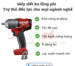 Máy siết bu lông pin - Trợ thủ đắc lực cho mọi ngành nghề