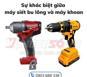 Sự khác biệt giữa máy siết bu lông và máy khoan
