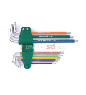 Bộ lục giác sao dài 9 chi tiết T10-T50 Sata 09702CH