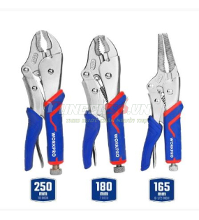 Bộ kìm có răng khóa, bằng thép CR-V (1 SET = 3 cái) Workpro - WP201003