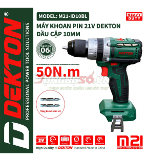 Máy khoan pin 21V 10mm Dekton M21-ID10BL