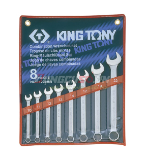 Bộ cờ lê vòng miệng 8 chi tiết 10-22mm Kingtony 1208MR