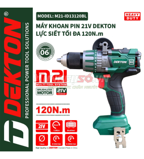 Máy khoan động lực Dekton M21-ID1320BL (Chưa Pin và Sạc)