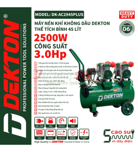 Máy nén khí không dầu 45L Dekton DK-AC2945 Plus