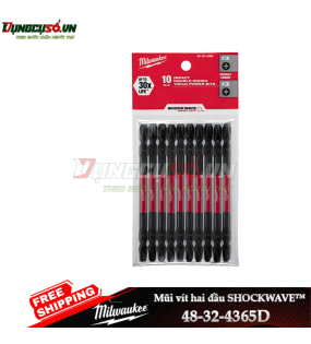 Đầu vặn vít dài (PH3-110mm) (bộ 10 mũi) Milwaukee 48-32-4365D (bộ 10 mũi)