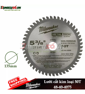 Lưỡi cắt kim loại Milwaukee 50T 135mm 48-40-4075