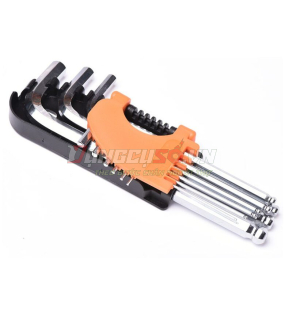 Bộ lục giác bi dài xi bóng 9 chi tiết Asaki AK-0194