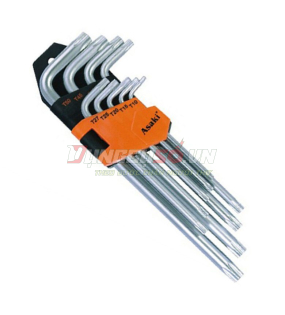 Bộ lục giác bông xi mờ 9 chi tiết Asaki AK-0412