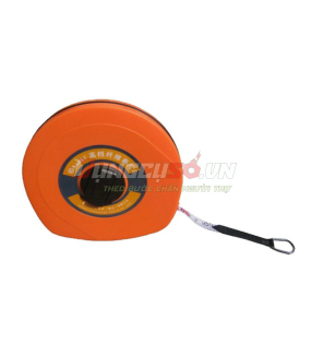 Thước dây sợi thủy tinh nền trắng chịu lực 70kg 50m Asaki AK-2654