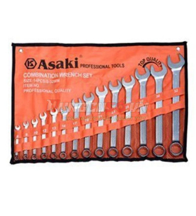 Bộ cờ lê vòng miệng 12 chi tiết xi mờ Asaki AK-7502