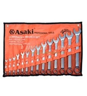 Bộ cờ lê vòng miệng 14 chi tiết xi mờ Asaki AK-7505