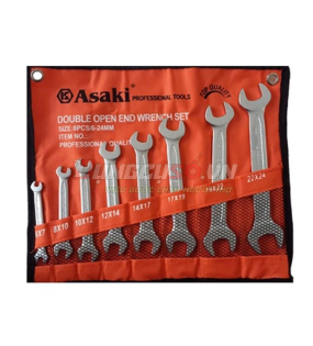 Bộ cờ lê vòng miệng 8 chi tiết xi mờ Asaki AK-7514