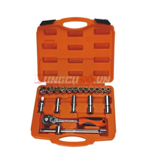 Bộ tuýp 1/2″ 6 cạnh 20 chi tiết xi bóng Cr-V Asaki AK-9765