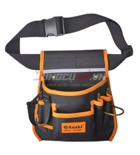 Túi đeo thắt lưng đựng đồ nghề chống thủng 11 ngăn Asaki AK-9986