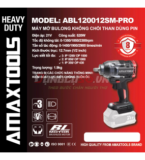 Máy Siết Bu Lông 21V Amaxtools ABL120012SM-PRO