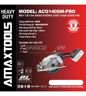 Máy cắt đa năng 21V Amaxtools ACG140SM-PRO