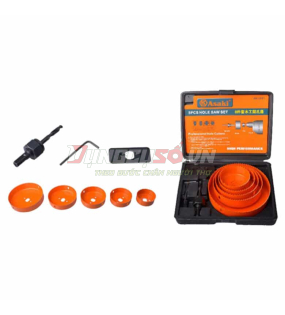 Bộ mũi khoét lỗ gỗ và thạch cao 8 chi tiết 64 – 127 mm Asaki AK-3681