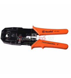 Kềm bấm cáp mạng & điện thoại 8″/200mm 3 chức năng 4P / 6P / 8P Asaki AK-9003