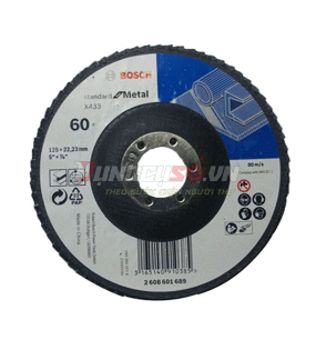 Đĩa nhám xếp Alox P40 Ø125mm 