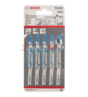 Lưỡi cưa lọng T 123 AF – Sắt 5 lưỡi Bosch 2608638473