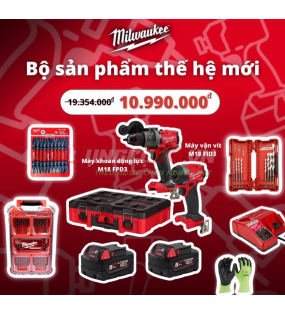 Bộ combo sản phẩm thế hệ mới Milwaukee - Số lượng có hạn