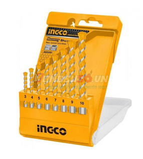 Bộ 8 Mũi Khoan Bê Tông Đuôi Trơn INGCO AKD3081