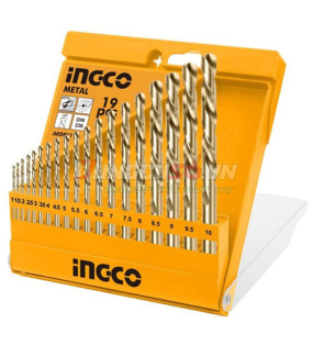 Bộ 19 Mũi Khoan Kim Loại Hss INGCO AKDB1195