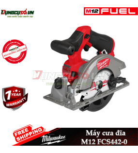 Máy cắt gỗ đĩa tròn 140 mm Milwaukee M12 FCS442-0