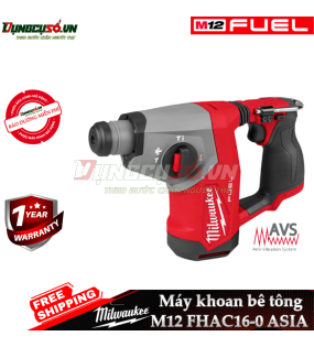 Máy khoan bê tông 16mm GEN 2 Milwaukee M12 FHAC16