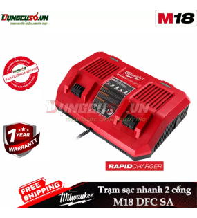 Trạm sạc nhanh 2 cổng Milwaukee M18 DFC