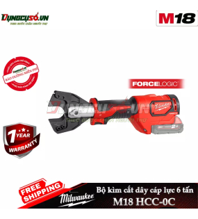 Bộ Kìm Cắt Dây Cáp Đồng/ Nhôm Lực 6 Tấn Milwaukee M18™ FORCE LOGIC™ M18 HCC-0C