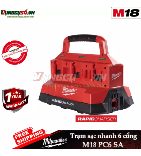 Trạm sạc nhanh 6 cổng Milwaukee M18 PC6