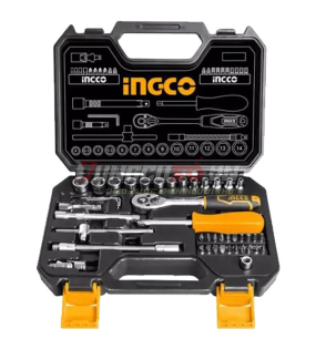 Bộ 45 đầu tuýp 1/4 in và cần 2 chiều INGCO HKTS14451