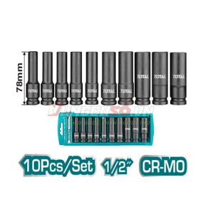 Bộ 10 đầu tuýp Deep Impact DR 1/2 in Total THKISD12102L