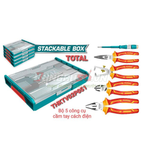 Bộ 5 công cụ cầm tay cách điện Total THKTV02P051