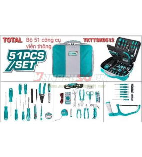 Bộ dụng cụ viễn thông 51 chi tiết Total TKTTSK0512