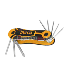 Bộ 8 Chìa Lục Giác Bông T9-T40 INGCO HHK14083