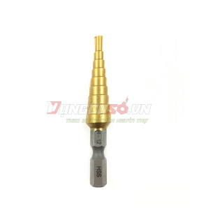 Mũi khoan bậc sọc thẳng phủ Ti-tan 4-20mm Makita D-46442