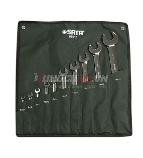 Bộ cờ lê 2 đầu miệng 10 chi tiết Sata 08010