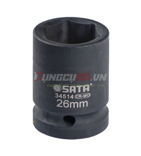 Đầu tuýp đen 6 cạnh 3/4in – 26mm Sata 34514