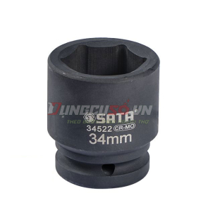 Đầu tuýp đen 6 cạnh 3/4in – 34mm Sata 34522