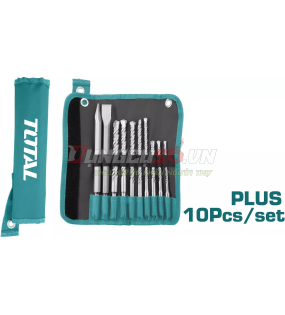Bộ 10 mũi khoan gài và mũi đục TOTAL TACSD19101
