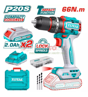 Máy khoan động lực pin 20V TOTAL TIDLI20668