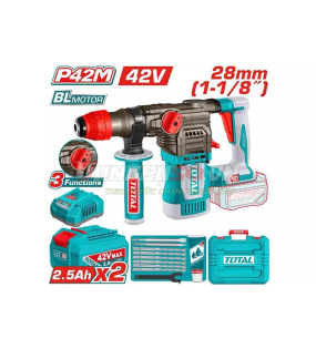 Máy khoan bê tông không chổi than dùng pin 42V TOTAL TRHLI422882