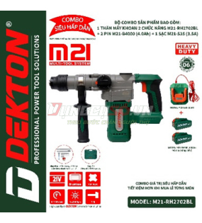 Máy khoan bê tông dùng pin Dekton M21-RH2702BL