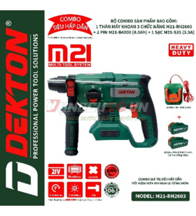 Máy khoan bê tông dùng pin Dekton M21-RH2603