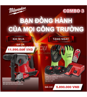 Combo máy khoan búa M18 FHX + máy mài góc Milwaukee M18 FSAG100XB