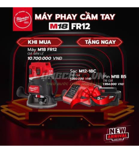 Máy phay cầm tay dùng pin Milwaukee M18 FR12