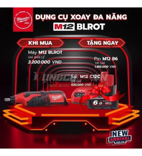 Máy cắt xoay đa năng dùng pin 12V Milwaukee M12 BLROT 