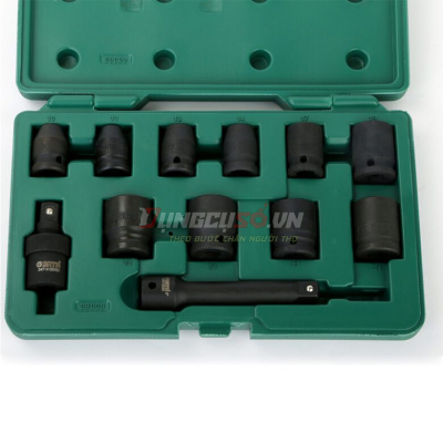 Bộ đầu tuýp đen 12 chi tiết 1/2in Sata 09009